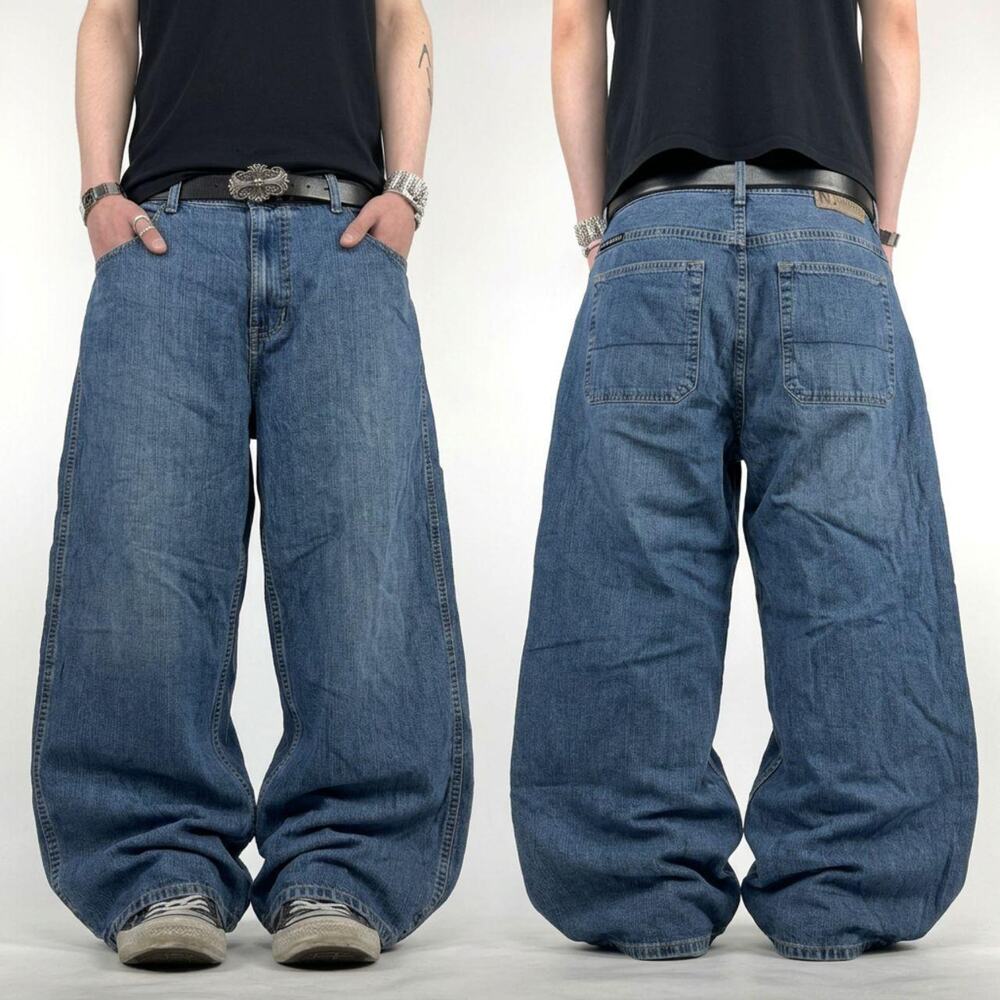 Vintage nautica y2k rare stonewash faded archive baggy wide leg jeans
